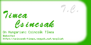 timea csincsak business card